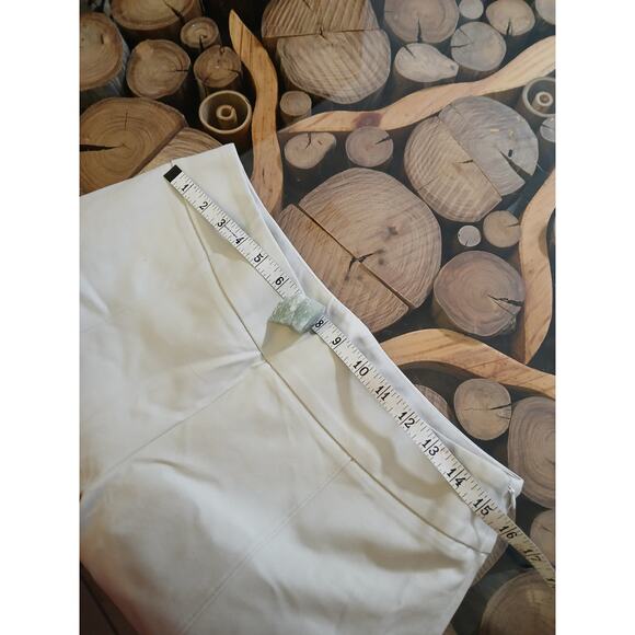 Lands' End Midrise Skinny Leg Pants Zipper Ankle Beige Khaki Petite 10P - Picture 6 of 11